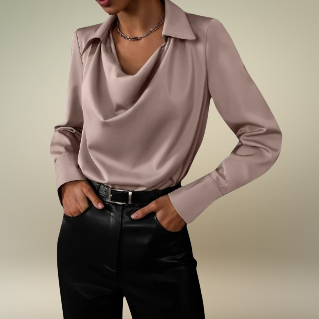 Violet™ | Elegant Satin Blouse